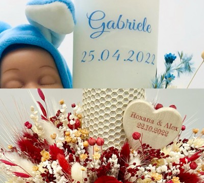 Personalizare text pe lumanare foto