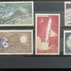 PC294 - Cehoslovacia 1961 Cosmos/ Explorarea Spatiului, serie MNH, 6v