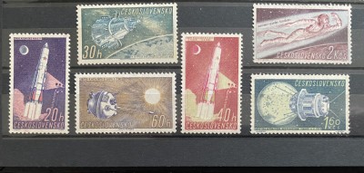 PC294 - Cehoslovacia 1961 Cosmos/ Explorarea Spatiului, serie MNH, 6v foto