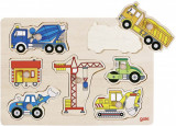 Puzzle - Vehicule de construcție - 7 piese | Goki