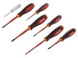 Kit șurubelnițe 7 bucăți Phillips, Pozidriv, Plată, Imbus