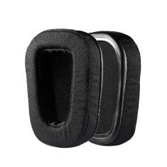 Set 2 bureti TXE pentru casti Logitech G633 / G633S / G635 / G933 / G933S / G935, Over-Ear, Negru, Plasa, Spuma cu memorie