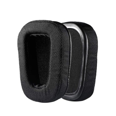 Set 2 bureti TXE pentru casti Logitech G633 / G633S / G635 / G933 / G933S / G935, Over-Ear, Negru, Plasa, Spuma cu memorie foto
