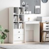 Birou cu spațiu de depozitare 2 pcs Alb 45.5 x 34 x 127 cm