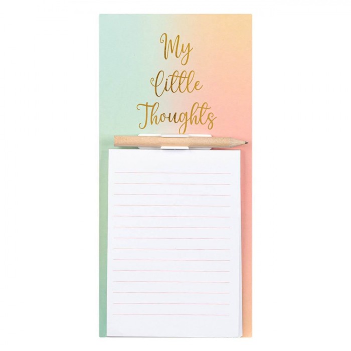 Set Notițe Magnetice, My Little Thoughts, Multicolor, 50 File, Creion Inclus