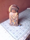 Sculptura in lemn Personaj Istoric pictat cu ascunzatoare