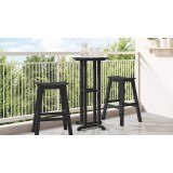VidaXL Masă de bar Negru 55 x 55 x 107 cm HDPE