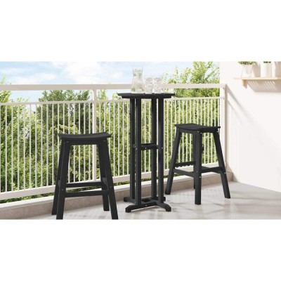 vidaXL Masă de bar Negru 55 x 55 x 107 cm HDPE 42006608 foto