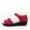 Sandale Dama Piele Naturala Rosii Agata 127 - Ajustabile Scai, Confort Larg