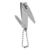 Unghieră metalică cu pilă și lanț, 5.5 cm, argintie, CMCLASS