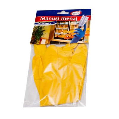 Manusi menaj Misavan, marimea XL, latex, galben foto