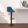 VidaXL Scaun de bar, albastru, catifea