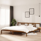 Cadru de pat, maro miere, 200x200 cm, lemn masiv de pin GartenMobel Dekor, vidaXL