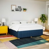 VidaXL Cadru de pat fără saltea, albastru, 200x200 cm, textil