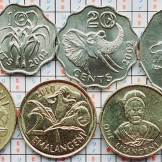 01B21 Swaziland set 7 monede 5 10 20 50 Cents 1, 2, 5 Emalangeni 1999-2010 UNC