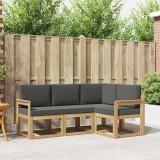 vidaXL Set de canapele de exterior cu pernă 4 pcs Alb și antracit 3387551