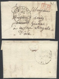France 1837 Postal History Rare Stampless Cover + Content Forcalquier Aix D.1057