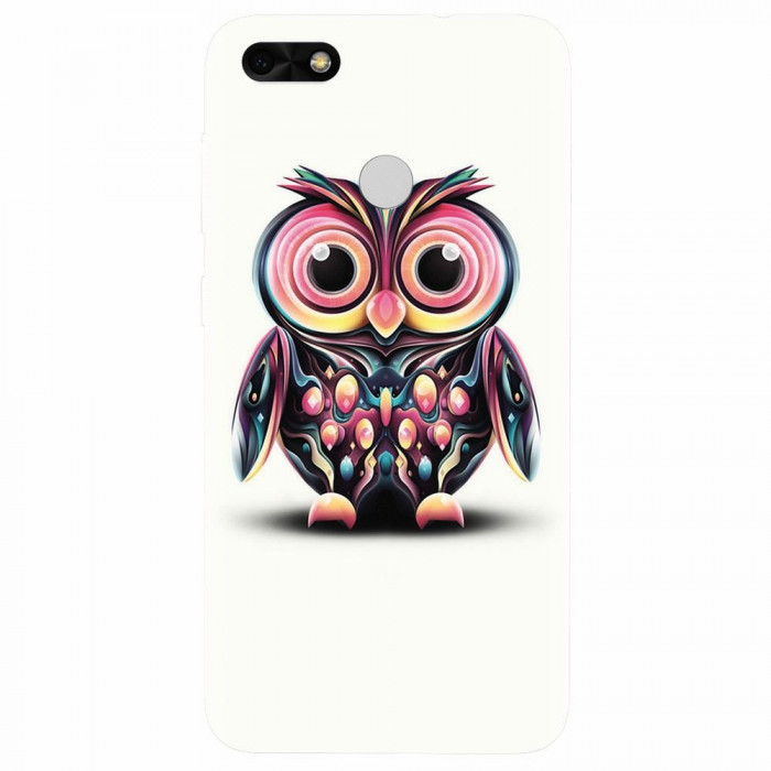 Husa silicon pentru Huawei P9 Lite, Colorful Owl Illustration