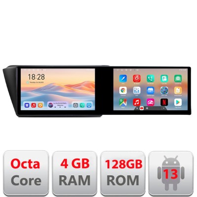 Navigatie Skoda Fabia 2015- Kit-541 Edotec 2 ecrane 8 core 4+128 21.6 inch Incell android Wifi 5Ghz gps internet CarStore Technology foto