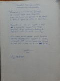 Manuscrisul unei poezii de Gheorghe Tomozei din volumul Tara lui Fat Frumos 1976