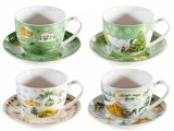 Set 4 cesti Craciun portelan in cutie cadou &Oslash; 9 cm x 6,5 H, 250 ml