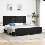 VidaXL Cadru de pat, negru, 200x200 cm, textil