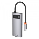 Cumpara ieftin Hub USB-C Baseus Metal Gleam, 2 x USB-A - 1 x USB-C - 1 x HDMI, Gri CAHUB-CY0G