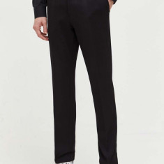 HUGO pantaloni barbati, culoarea negru, drept