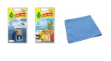 Cumpara ieftin Mix 2 odorizante auto Wunder- Baum Bottle Sport - Tropical si Laveta Microfibra, WUNDER-BAUM&reg;