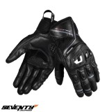 Manusi barbati pentru scuter - motocicleta Racing/Naked vara Seventy model SD-N30 Mugello culoare: negru/gri &ndash; degete tactile S (7 cm)