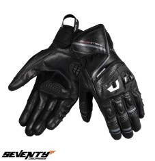Manusi barbati pentru scuter - motocicleta Racing/Naked vara Seventy model SD-N30 Mugello culoare: negru/gri &ndash; degete tactile M (8 cm)