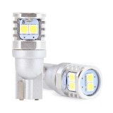 Bec de pozitie tip LED Canbus, T10 W2.1x9.5 W5W W10W 12V/24V, 3030 6SMD, , culoare alb, Amio, set 2 buc