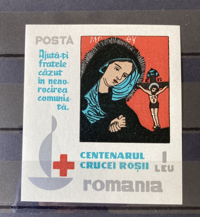 Romania, Exil, Emisiunea XXXII, Centenarul Crucii Rosii, 1963