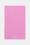 Salomon fular impletit culoarea violet, neted, LC2634600