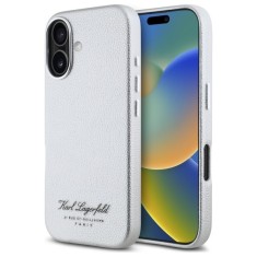 Husa iPhone 16 Karl Lagerfeld Hardcase Leather Hotel, RSG, KLHCP16SPGWCMKHG foto