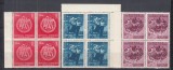 ROMANIA 1951 LP 284 FESTIVALUL MONDIAL AL TINERETULUI BERLIN BLOCURI DE 4 MNH, Nestampilat