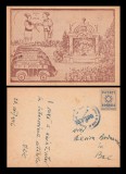 1946 Caravana Teatrului National Satesc, cp ilustrata propaganda Votati Soarele, Circulata, Printata