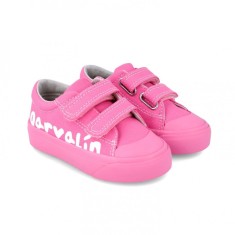 Tenisi canvas pentru copii Garvalin, rosa (Marime: 20)