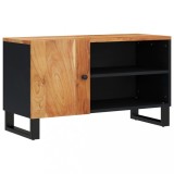 Cumpara ieftin Dulap TV, 80x33x46 cm, lemn masiv de acacia&amp;lemn prelucrat