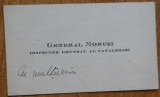 Carte de vizita a Generalului Gheorghe Moruzi, Inspector General al Cavaleriei