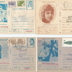 România, lot 4 cărţi poştale circulate, aerofilatelie 6
