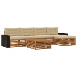 vidaXL Set de canapele de exterior 6 pcs Natural și Bej 3383276