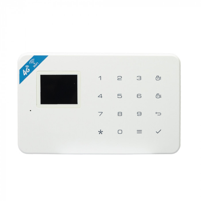 Sistem de alarma wireless PNI SafeHouse HS720, Wifi, GSM 4G, suporta 99 accesorii wireless, compatibil cu aplicatia Tuya Smart