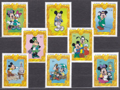 DB Disney St. Vincent Mickey personaje 8 v MNH foto