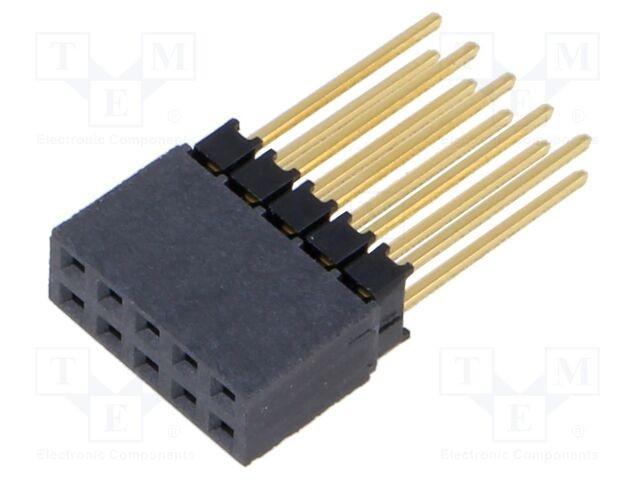 Conector şiruri pini tată 10 PIN 2,54mm aurit THT SAMTEC