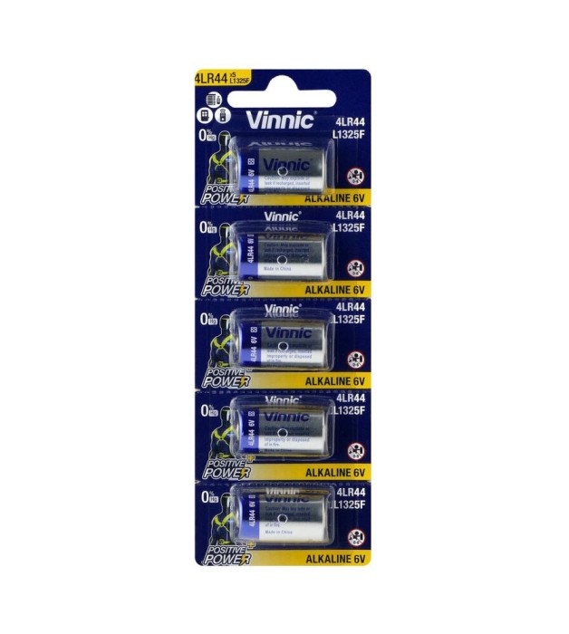 Set 5 Baterii Vinnic 4LR44 / L1325F / 544A / A544