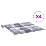 Cumpara ieftin Perne de scaun, carouri gri, 4 buc., 40x40x3 cm, textil Oxford