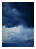 Tablou Canvas, "Furtună se apropie deasupra cerului", Nor, &Icirc;ntuneric, Albastru, Cer, Dramatic, Tensiune, Natură, Ploaie, 26 x 39 cm, CMCLASS