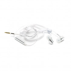 Casti handsfree E-Boda, jack 3.5 mm, 1.2 m, tip fermoar, microfon incorporat, Alb foto