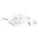 Casti handsfree E-Boda, jack 3.5 mm, 1.2 m, tip fermoar, microfon incorporat, Alb